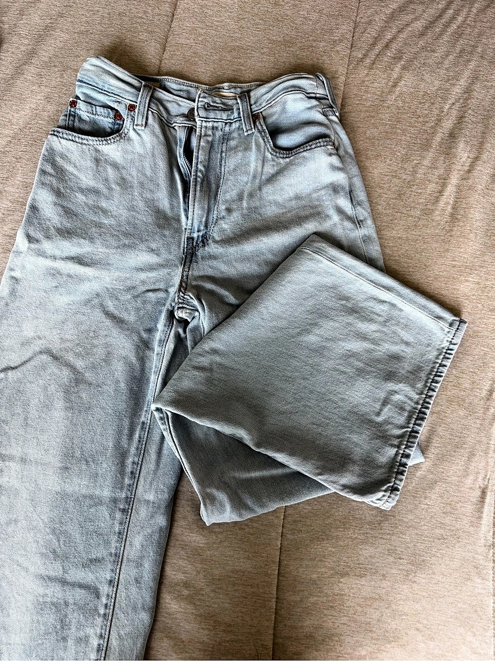 Levi's Ribcage Wide Leg Jeans Blue Waist 26